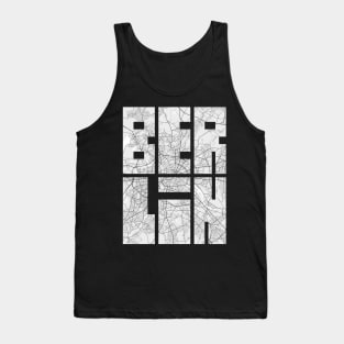 Berlin, Germany City Map Typography - Light Tank Top